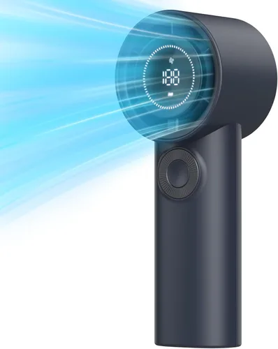 Miniatura 10 de Ventilador turbo portátil de mano con batería recargable USB de 3600 mAh, 100 velocidades, tiempo de enfriamiento máximo de 26 horas, mini Rosa