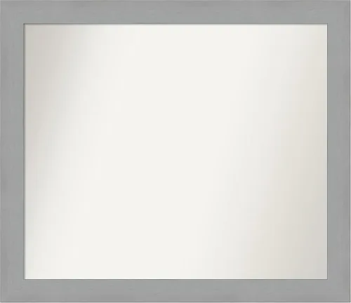 Miniatura 438 de Amanti Art Espejo de baño plateado para sobre fregadero, 23 x 23 pulgadas, espejo cuadrado plateado en ángulo, marco de madera moderno medio, se