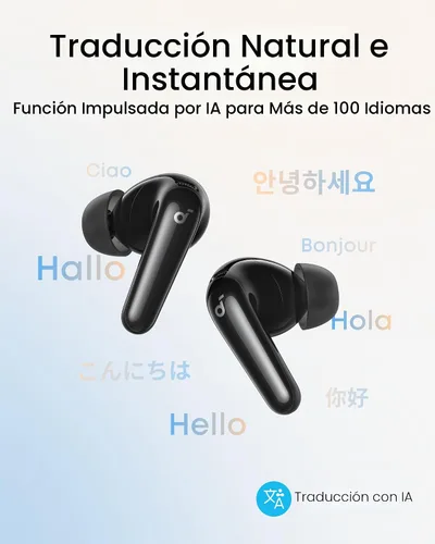 Miniatura 4 de Soundcore P31i de Anker, Cancelación de Ruido Adaptativa en Tiempo Real, Sonido de Alta Resolución, Auriculares de Traducción, 50H de Reproducción
