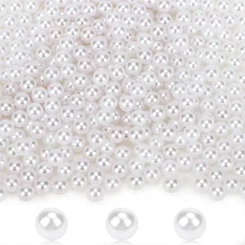 Miniatura 14 de Suream 7500 cuentas pulidas sin agujeros para organizador de brochas de maquillaje, perlas redondas brillantes para relleno de jarrón, cuentas