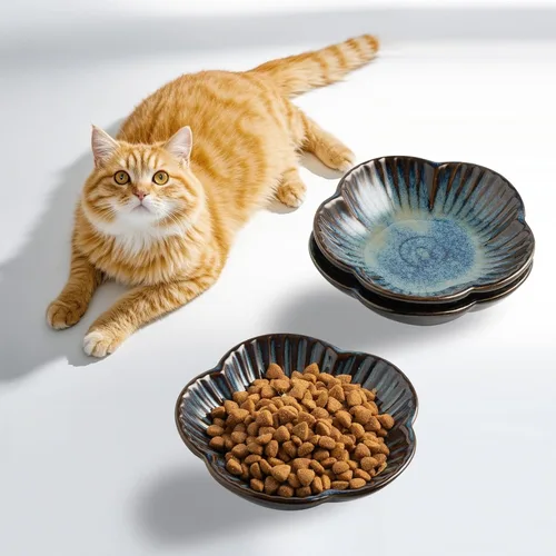 Miniatura 12 de Tazones de comida para gatos, platos de cerámica para gatos, plato para comida, agua y aperitivos, 4.72 pulgadas
