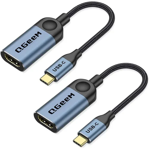 Miniatura 17 de QGeeM Cable adaptador USB C a HDMI 4K, adaptador USB tipo C a HDMI [Thunderbolt 3/4] HDMI para Laptop MacBook Pro/Air, iPhone 15 16 17 Pro max, Dell