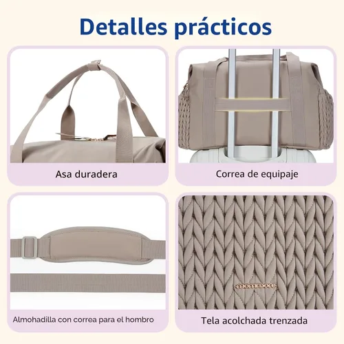 Miniatura 5 de mommore - Bolso para pañales, bolsos de gran capacidad para viajes, bolso para hospital para parto, bolso para bebé con estuche para chupete