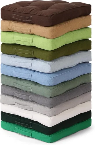 Miniatura 7 de Gerrii 12 cojines de suelo para aula con asas, cojines flexibles para asiento de suelo, almohadas para sillas escolares en casa, escuela, aula