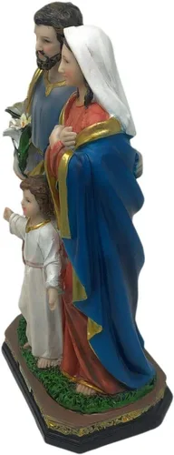 Miniatura 2 de Estatua de resina de 12 '' figura religiosa de la Sagrada Familia