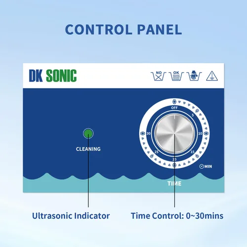 Miniatura 4 de DK SONIC Limpiador Ultrasónico, 1.5L 60W Limpiador Ultrasónico de Joyería de Acero Inoxidable con Cesta de Limpieza, Temporizador Mecánico
