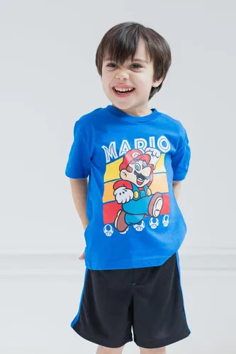 Miniatura 2 de SUPER MARIO Paquete de 4 camisetas de manga corta grisazulrojoverde