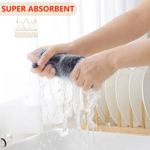 Miniatura 118 de Homaxy Trapos de cocina de 100% algodón, tejido de punto gofre, ultrasuaves, absorbentes y de secado rápido, 12 x 12 pulgadas, paquete de 6, blanco