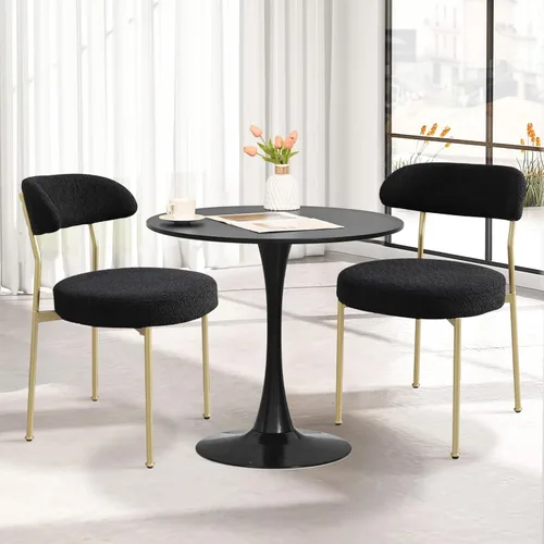 Miniatura 44 de Juego de 6 Sillas de Comedor Tapizadas de Terciopelo, Sillas Laterales de Cocina de Estilo Moderno con Ribete de Tachuelas y Patas de Madera, Anillo