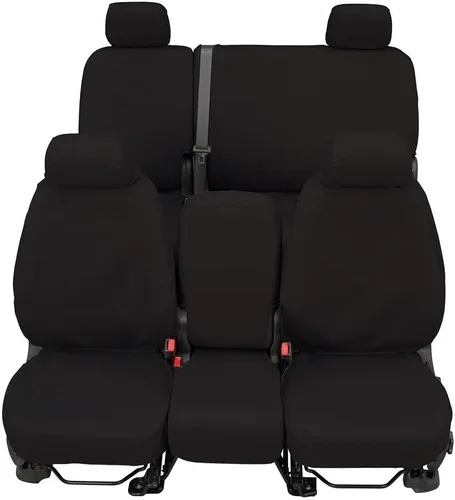 Miniatura 2 de Covercraft - SS3344PCCH Fundas de asiento de asiento delantero de ajuste personalizado - Tela de polialgodón, negro carbón Negro (Charcoal Black)