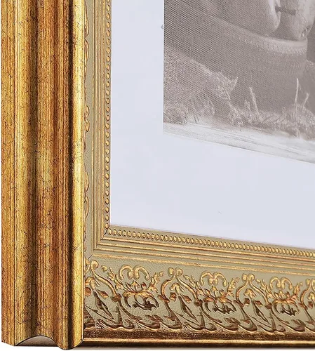 Miniatura 4 de Marcos de fotos de 4x6 Marcos 2-1/2" Marco de póster 4x6, Marco dorado de 4 x 6 para montaje en pared, Marco grande ornamentado 6x 4 Marcos
