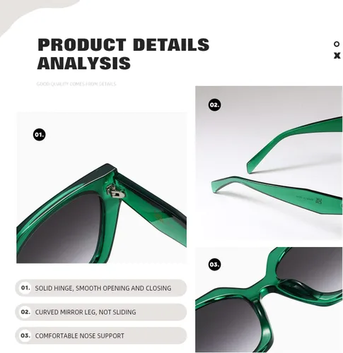 Miniatura 18 de Gafas de sol retro para mujer y hombre, cuadradas, modernas, modernas, modernas, con protección UV, parasol