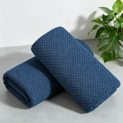Miniatura 20 de Juego de 8 toallas de baño grandes azules para la familia - 2 sábanas de toalla de baño extragrandes, 2 toallas de mano, 4 paños - 600GSM suaves