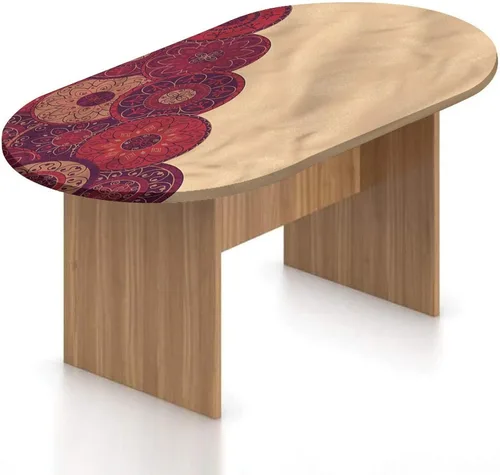 Miniatura 9 de Mantel ovalado ajustable, de poliéster elástico naranja quemado, mantel ajustado con estampado de pétalos de flores de encaje victoriano, se adapta