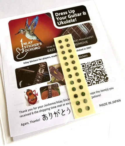 Miniatura 18 de Adhesivos de incrustación para marcadores de diapasón de guitarras y bajo - 0.32 cm Pequeñas marcas laterales en forma de punto - Abulón azul