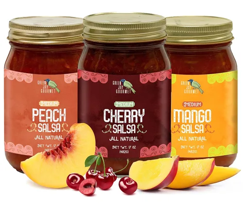 Miniatura 11 de Salsa Gourmet Green Jay Blueberry - Salsa de Frutas con Sabor a Arándano - Salsa Picante de Calor Medio - Salsa Gourmet para Sumergir sin