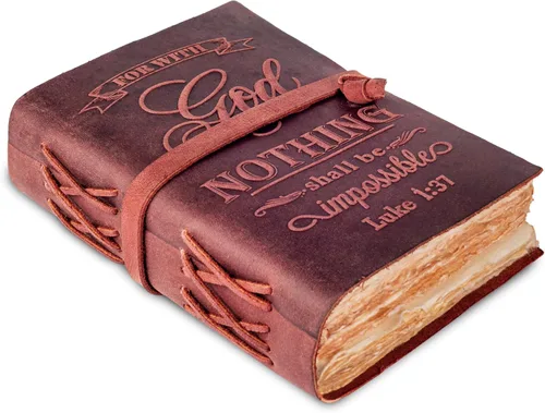 Miniatura 13 de LEATHER VILLAGE Diario bíblico vintage encuadernado en cuero, hecho a mano, diario antiguo de oración cristiana en relieve para mujeres y hombres
