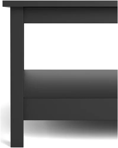 Miniatura 7 de Pemberly Row Mesa auxiliar, acabado negro mate, madera de ingeniería, 31.89 pulgadas de ancho x 31.89 pulgadas de profundidad x 17.72 pulgadas