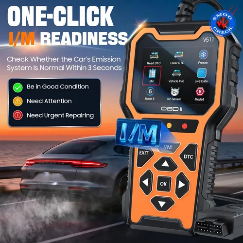 Miniatura 3 de Herramienta de diagnóstico del escáner R001 OBD2, lector de código de luz del motor, probador de voltaje de la batería, preparación I/M