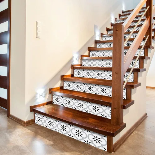 funlife 3 calcomanías autoadhesivas de PVC de estilo escandinavo, calcomanías de escalera para despegar y pegar, calcomanías para elevar escaleras,