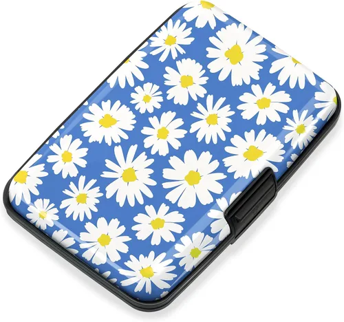 Miniatura 8 de Mayski Soporte para tarjetas de crédito, bloqueo RFID, funda rígida de aleación de aluminio, pequeña cartera de metal para mujeres y hombres