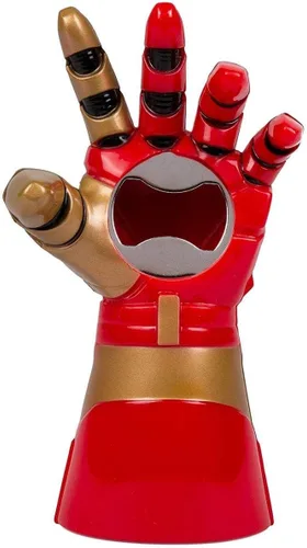 Marvel Avengers Iron Man - Abridor de botellas – Abre tu bebida como un superhéroe – Producto oficial – Gran regalo de bar Man Cave para adultos,