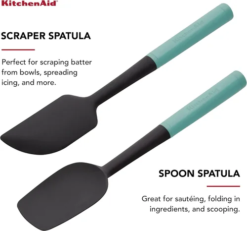 Miniatura 4 de KitchenAid Juego de espátulas universal, 2 piezas, Aqua Sky