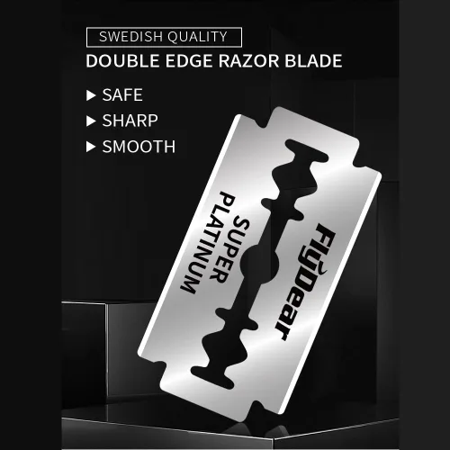 Miniatura 4 de 100 cuchillas de afeitar de doble filo, cuchillas de afeitar de seguridad para hombre para afeitar, cuchillas de afeitar dobles de acero inoxidable