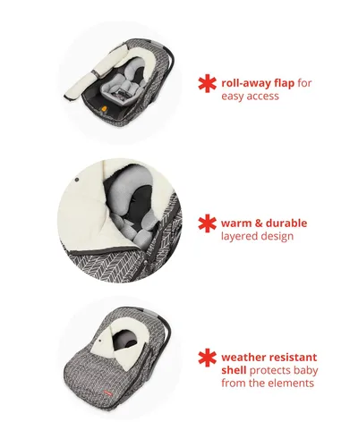 Miniatura 3 de Skip Hop Funda para asiento de automóvil de invierno, color gris jaspeado (paquete de 12)