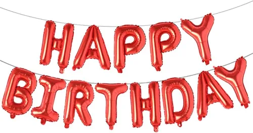 Miniatura 6 de Globos de cumpleaños con texto en inglés «Happy Birthday», de papel de aluminio para decoración (idioma español no garantizado), Azul Start