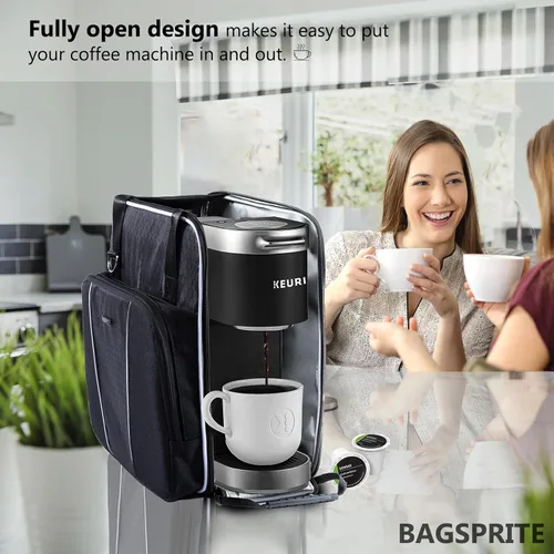 Miniatura 5 de BAGSPRITE Bolsa de viaje para cafetera, compatible con Keurig K-Mini o K-Mini Plus, funda de transporte para cafetera de una sola porción