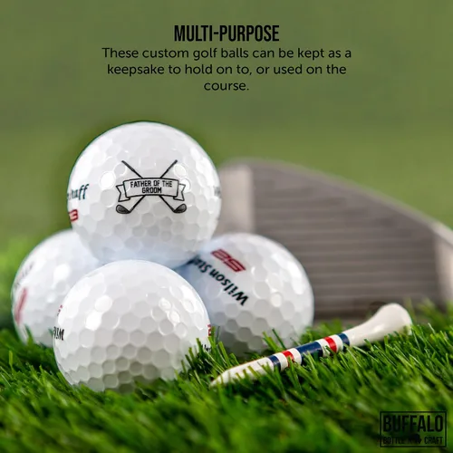Miniatura 5 de Regalo de boda del padre del novio, funda de 3 pelotas de golf Wilson Staff Elite