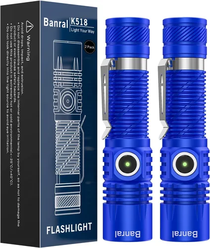 Miniatura 11 de Linternas tácticas recargables, linterna LED USB-C mini pequeña de alto lúmen, linterna EDC compacta, 4 modos y función de memoria, luces