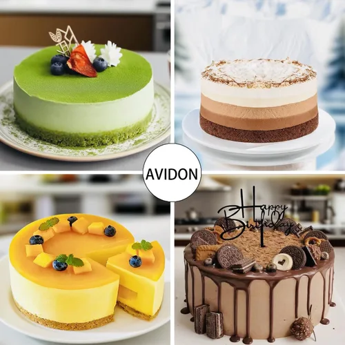 Miniatura 2 de AVIDON Moldes para pasteles de 8 pulgadas, moldes redondos de silicona para tartas de capas, pastel de queso y pastel de chocolate, antiadherentes