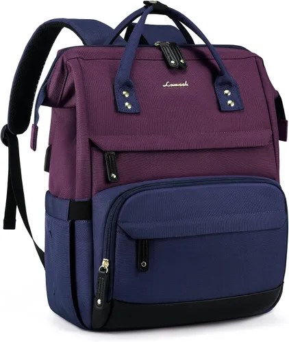 Miniatura 17 de LOVEVOOK Mochila para Laptop para Mujeres, Mochilas de Trabajo y Negocios de 17 Pulgadas Bolso con Gran Capacidad, Bolsa de Enfermera Impermeable