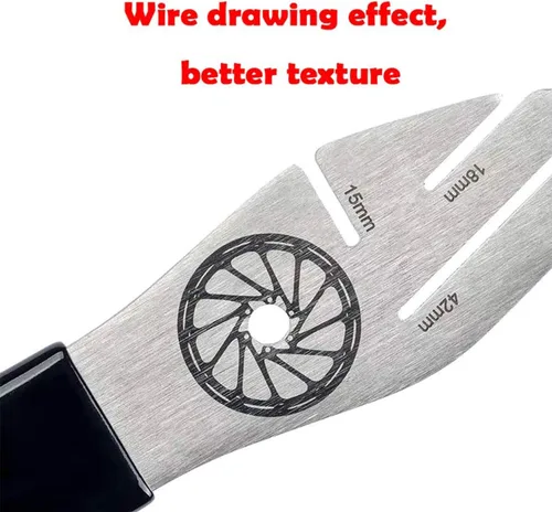 Miniatura 2 de Rotor de bicicleta Truing Tenedor con múltiples ranuras, herramienta de alineación de rotor de freno de disco de bicicleta