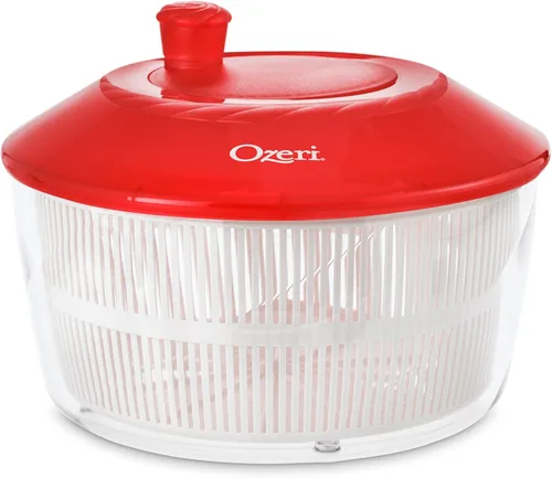 Miniatura 10 de Ozeri Molinillo de ensalada Fresca hecho en Italia y tazón para servir, sin BPA Rojo