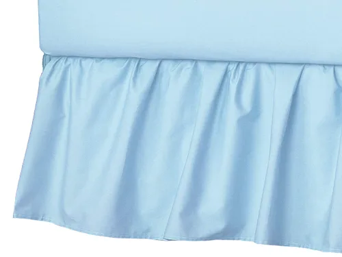 American Baby Company Mini falda para cuna (24 x 38 pulgadas), falda de cama de microfibra ultra suave con volantes, azul, para niños y niñas
