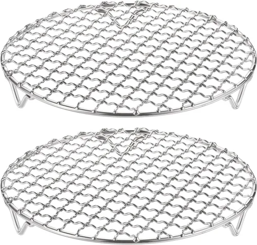 Miniatura 35 de HARFINGTON Rejilla Redonda de Cocina de 6.5 Pulgadas de Acero Inoxidable 201 con Alambre Cruzado para Barbacoa, Parrilla, Cocina, Horneado, Ahumado