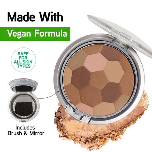 Miniatura 3 de Physicians Formula Mineral Wear®Diamond Bronzer - Híbrido cremoso en polvo y suero, acabado ligero y húmedo, minimiza la apariencia de poros