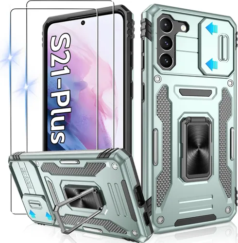 Miniatura 50 de Gritup para Samsung Galaxy S22 Funda con protectores de pantalla HD de 2 paquetes y cubierta deslizante para la cámara, protección contra caídas