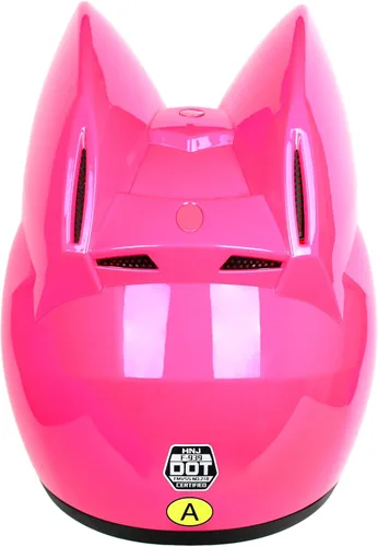Miniatura 5 de ZJ-15 - Casco de motocicleta con orejas de gato rosa, certificado por DOT, adecuado para todas las estaciones