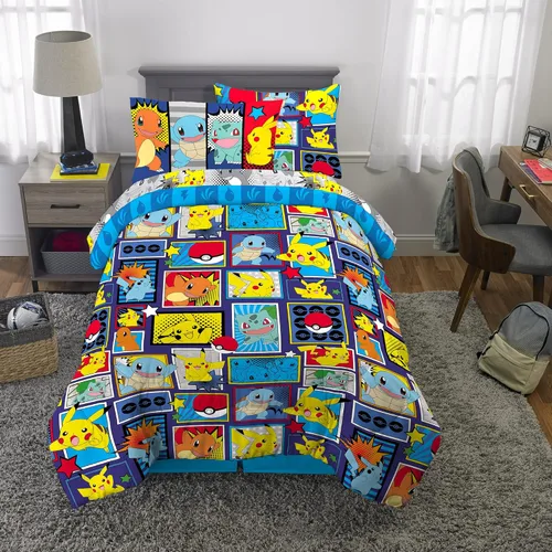 Miniatura 446 de Franco - Juego de edredón y sábanas supersuaves con funda, para niños, 7 piezas, tamaño matrimonial, Five Nights At Freddy's Cinco noches en Freddy's