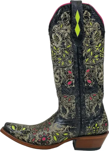 Miniatura 2 de Johnny Ringo Legacy Collection Granero Negro Floral Incrustación 922-37T
