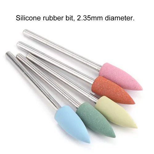 Miniatura 7 de Juego de brocas eléctricas para uñas, brocas de goma para uñas, limpiador de cutículas, juego de brocas de polvo, manicura y pedicura, herramienta