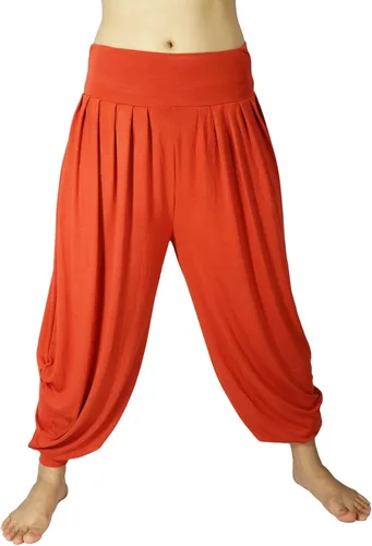 Miniatura 10 de Lovely Creations Pantalones holgados con cintura elástica y harem Aladdin para mujer