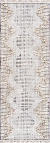 Miniatura 13 de Hauteloom Aria - Alfombra para sala de estar y dormitorio, con borde geométrico de medallón de diamante, envejecida, bohemio, transicional, tribal