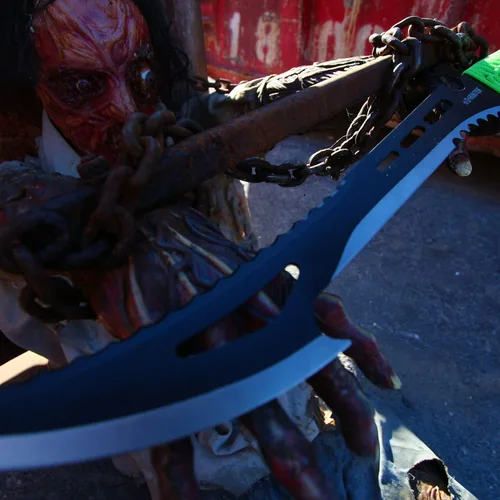 Miniatura 2 de Z Hunter ZB-020 Series Fantasy Machete, mango envuelto en cable, 23.75 pulgadas en total Verde