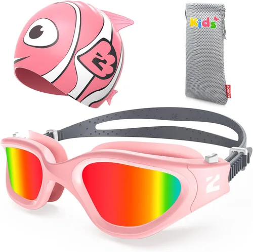 Miniatura 19 de ZIONOR Gafas de natación para niños con gorro de natación, G1 MINI SE antivaho con gorro de natación para niños A2