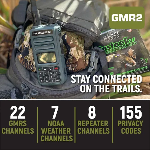 Miniatura 2 de Rugged Radios GMRS - Radio de mano bidireccional Walkie Talkie para senderismo, camping, aterrizaje todoterreno, cuenta con canales meteorológicos